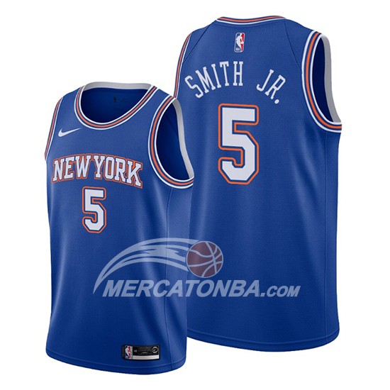 Maglia New York Knicks Dennis Smith Jr. Statement Blu
